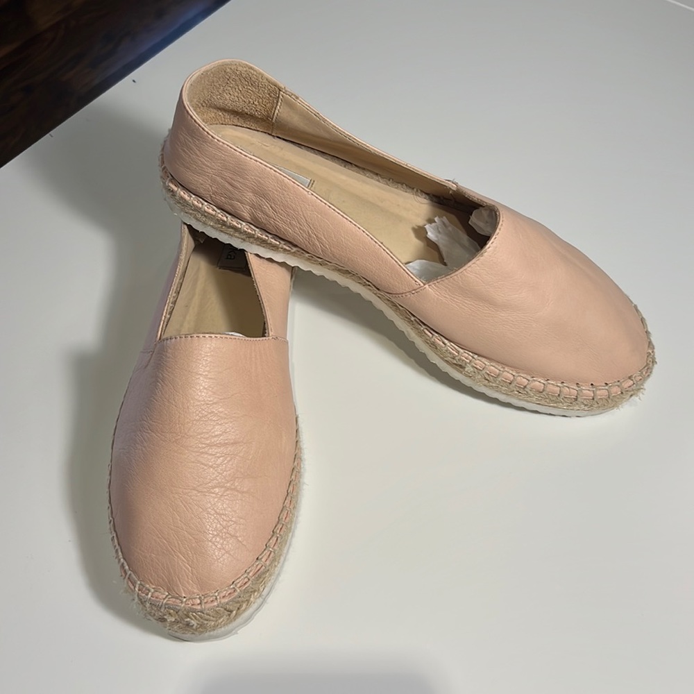 Lika Mimika Lambskin Espadrilles in Pink‑Beige – Size 10
